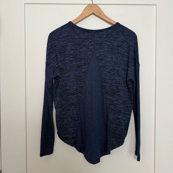 Rag & Bone Jean Top Womens Size Small Blue Long Sleeve Crew Neck High Low Hem - Picture 6 of 11